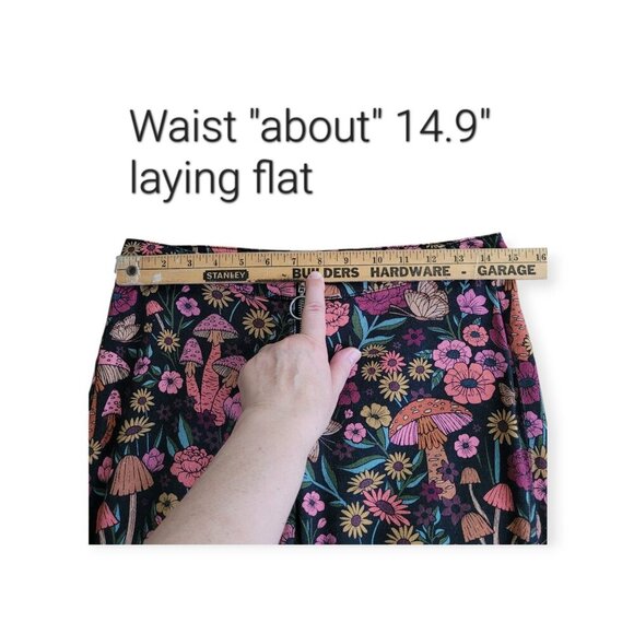 Current Mood Retro Mushroom Print Flared Pants S - Picture 9 of 15